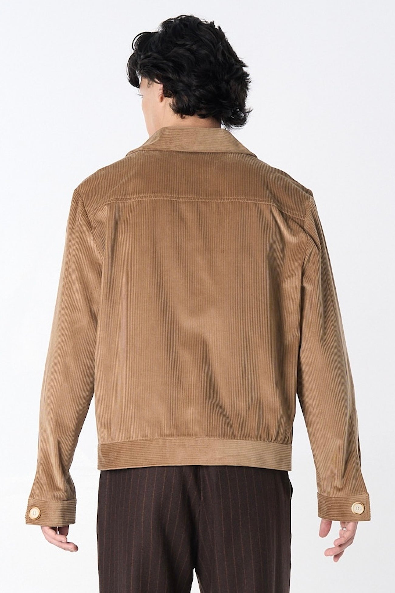 "Dean" Jacket in Fawn Brown 8-Wale Corduroy